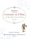 Anonym - Concerto ex E f�r Horn, Oboe d`amore und Basso (Lund 6)