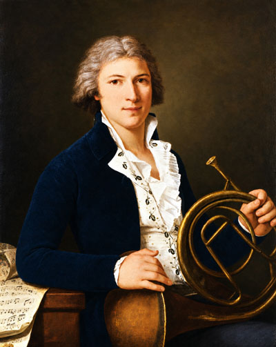 Portrait of the horn player Frédéric Duvernoy