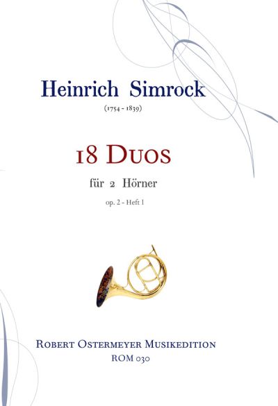 Simrock, Heinrich - 18 Duos für 2 Hörner op.2 Heft 1